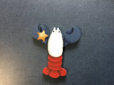 Wooden Decoration: Acadian Lobster Magnet